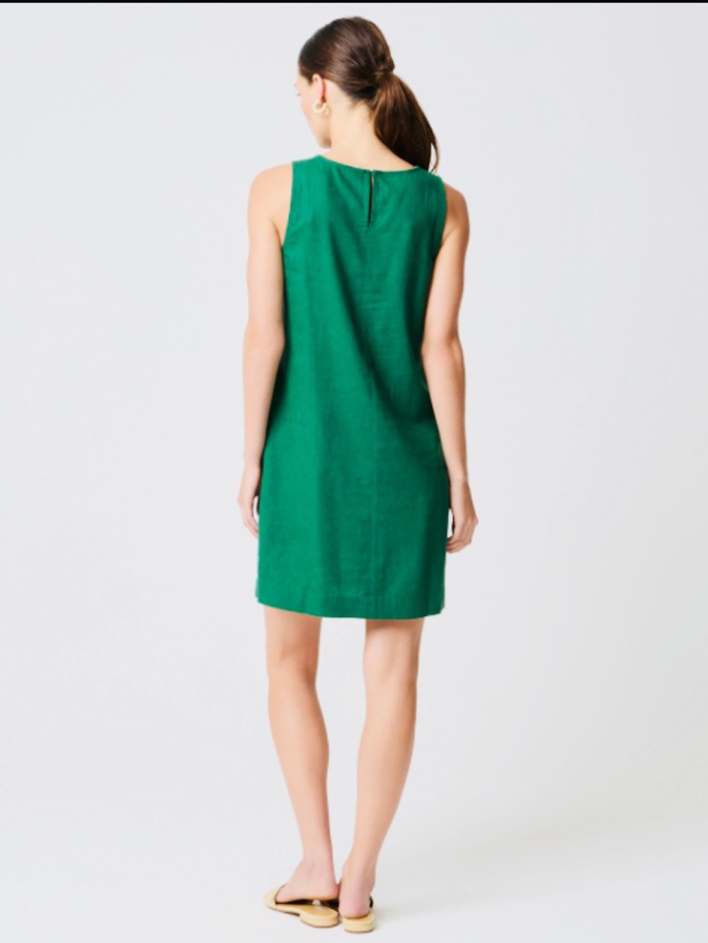 J. Crew Sleeveless Shift Dress in Emerald / Size 2
